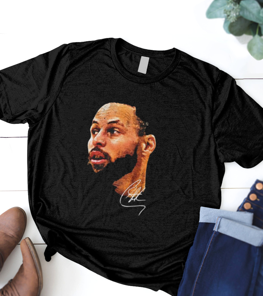 Stephen Curry NBA Big Face Signature T-Shirt