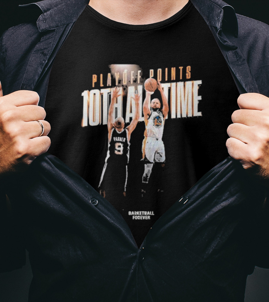 Stephen Curry Playoff Points 10th All-Time Jump Shot 2025 T-Shirt