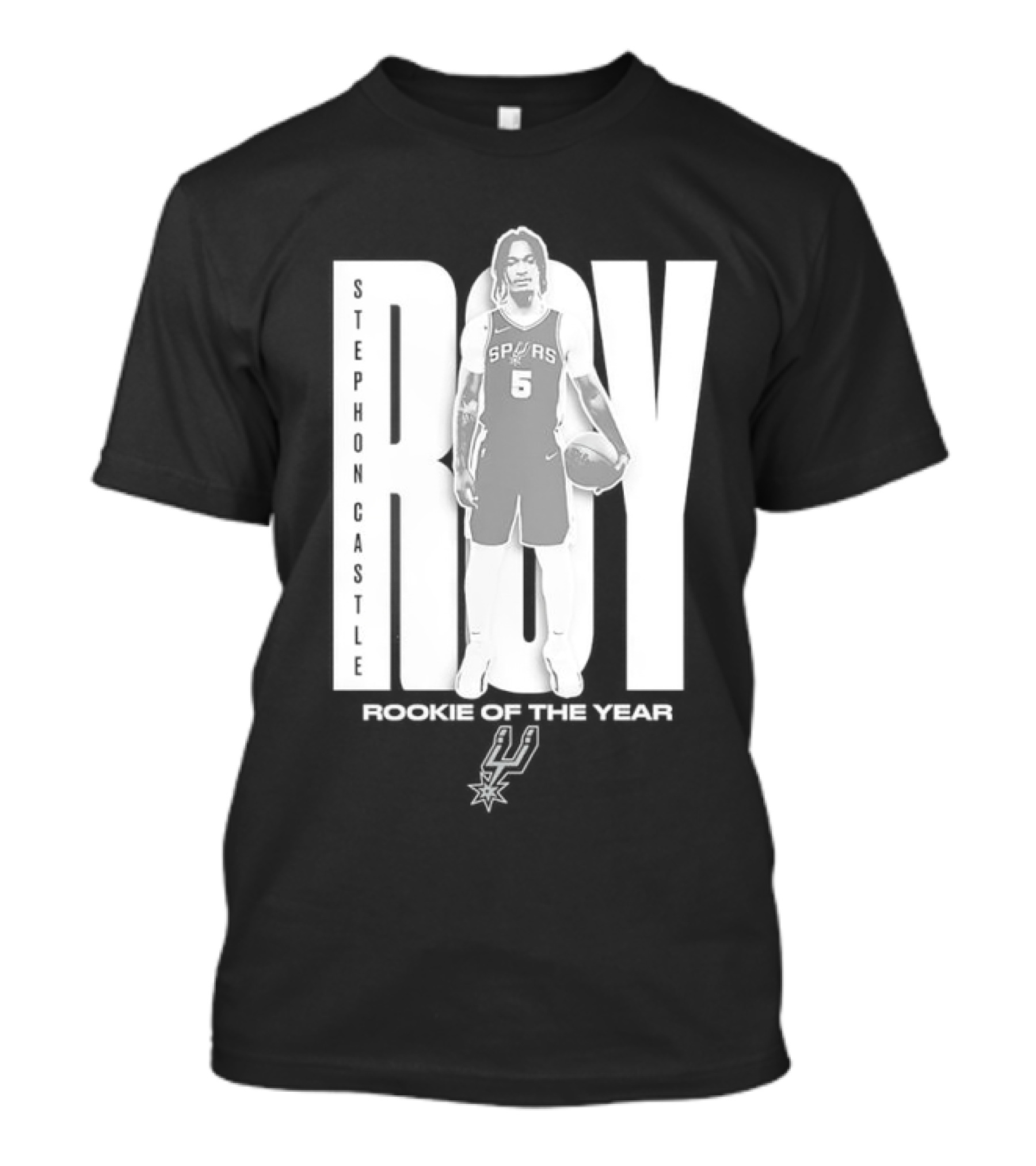 Stephon Castle San Antonio Spurs 2025 ROTY Prediction NBA Rookie Of The Year T-Shirt