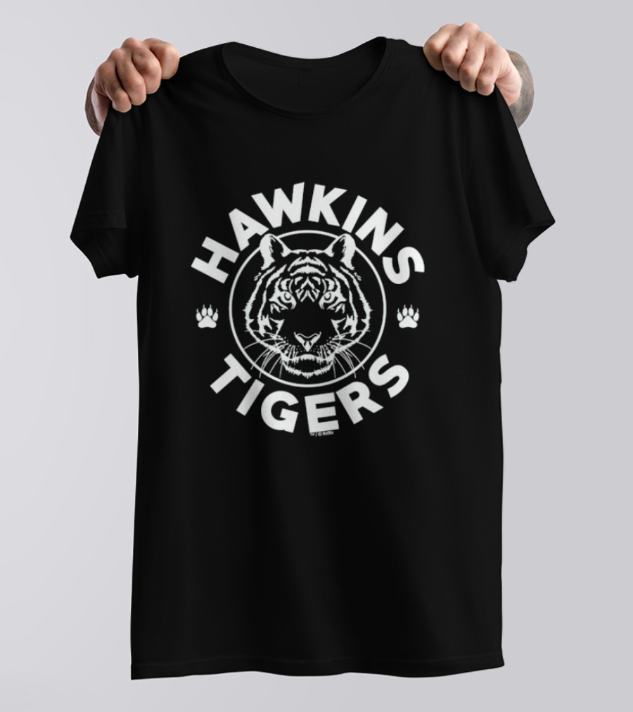 Hawkins Tigers Stranger Things Tiger Head Emblem T-Shirt