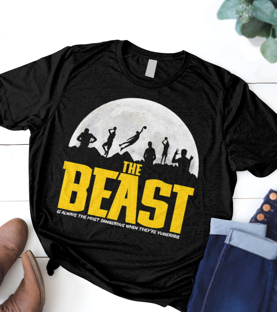 The Beast Is Always The Most Dangerous When They're Vulnerable Silhouettes Moon Scene T-Shirt