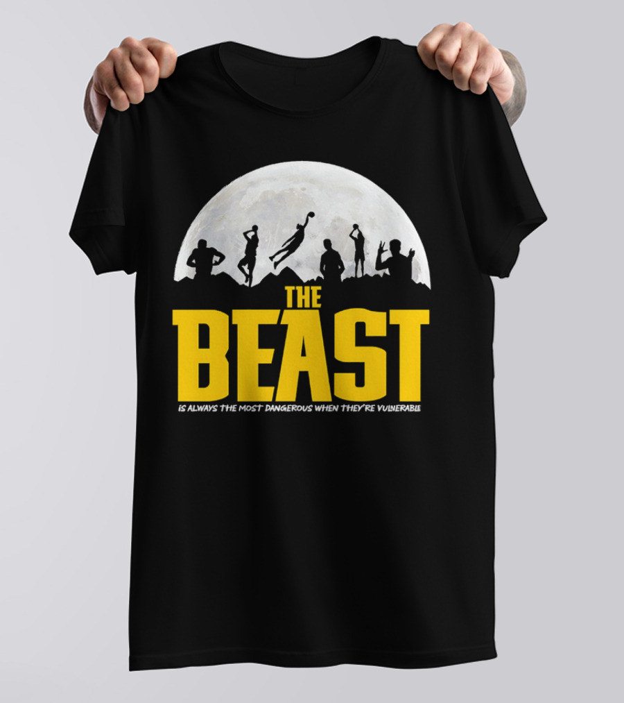 The Beast Is Always The Most Dangerous When They're Vulnerable Silhouettes Moon Scene T-Shirt