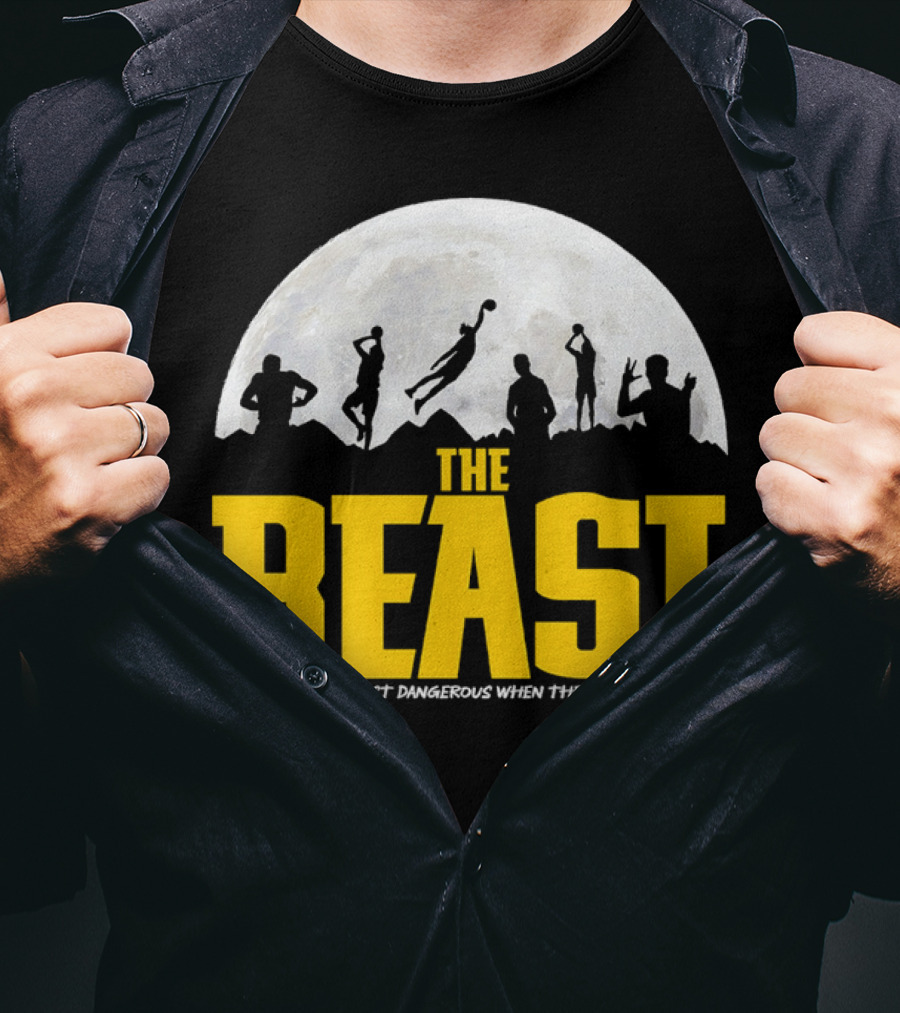 The Beast Is Always The Most Dangerous When They're Vulnerable Silhouettes Moon Scene T-Shirt
