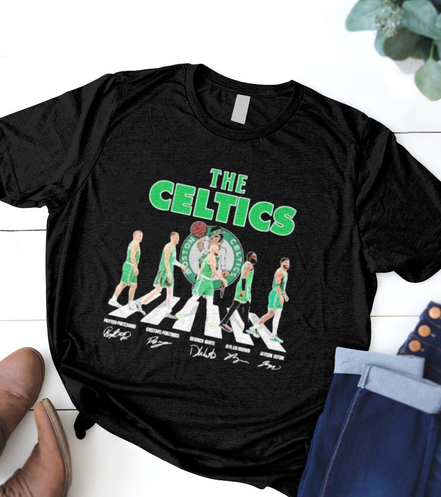 Boston Celtics Abbey Road Player Signatures T-Shirt