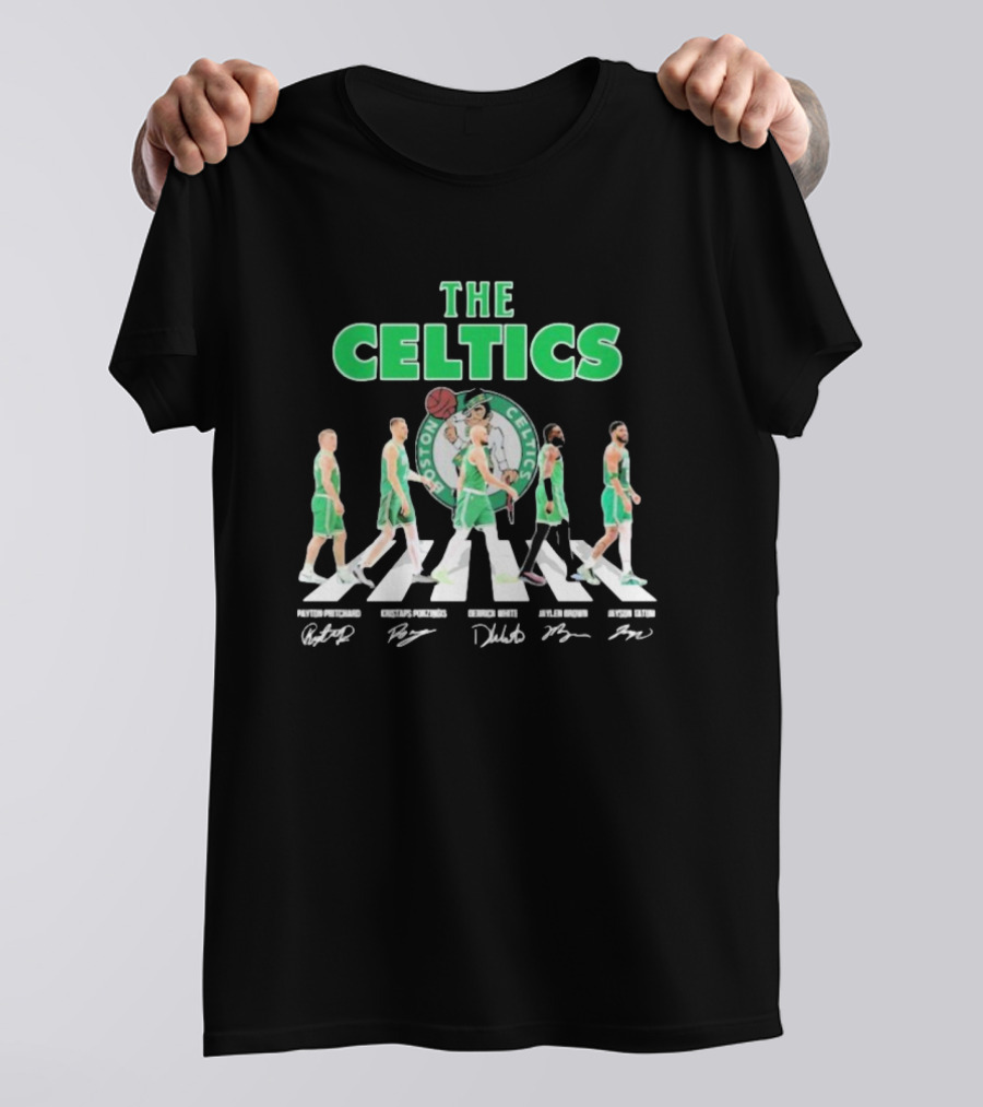 Boston Celtics Abbey Road Player Signatures T-Shirt