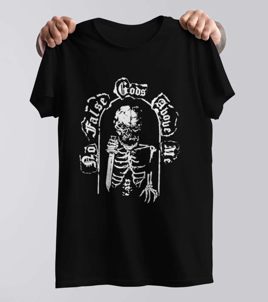 The Dirty Nil No False Gods Above Me Skeleton T-Shirt