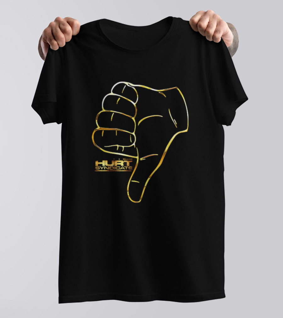 Hurt Syndicate Gold Thumbs Down T-Shirt