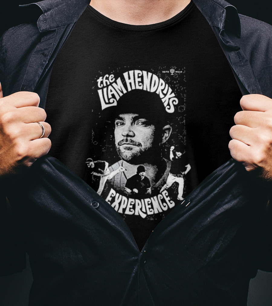 The Liam Hendriks Experience Pitching Action Portrait And Dynamic Text T-Shirt