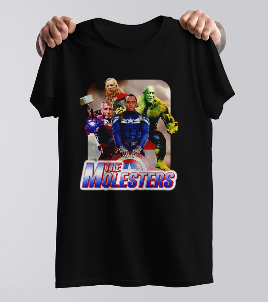 The Molesters Avengers Parody 2025 Captain America Iron Man Thor Hulk T-Shirt