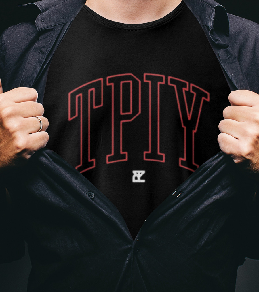 TPIY The Plot In You Red Outline Text T-Shirt