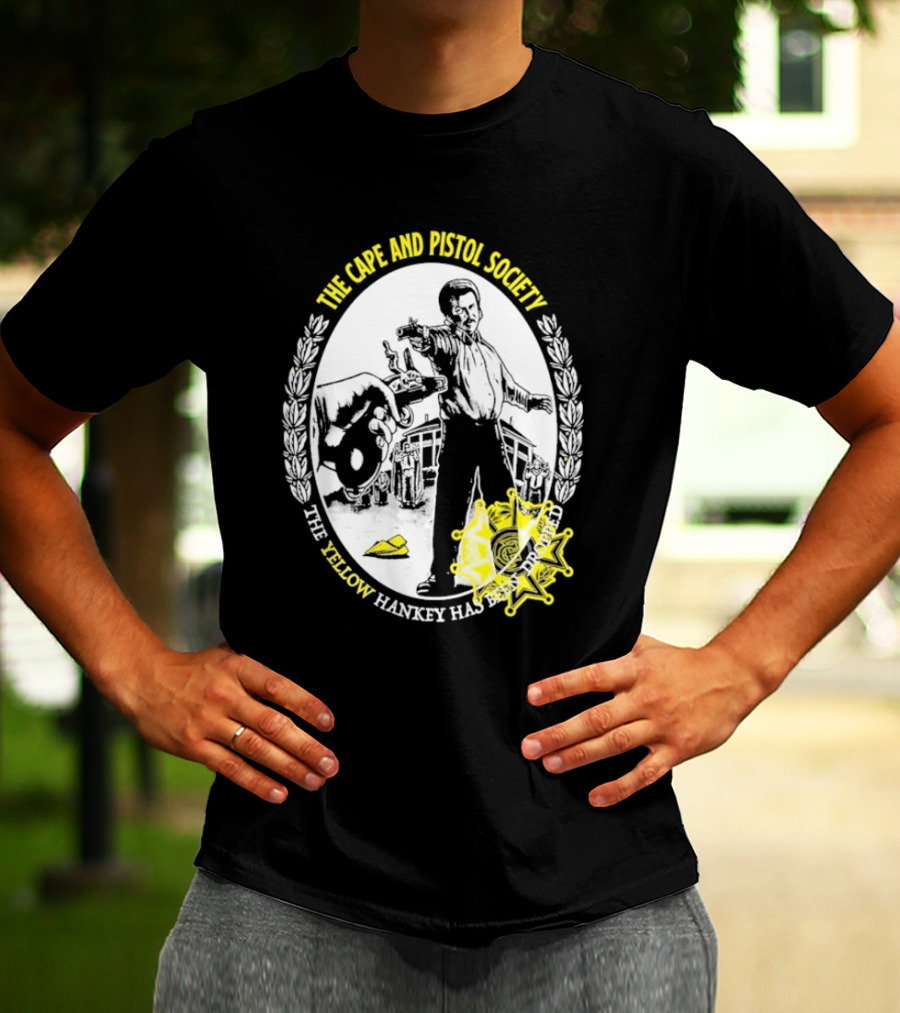 The Righteous Gemstones The Cape And Pistol Society Yellow Hankey Dropped Duelling T-Shirt