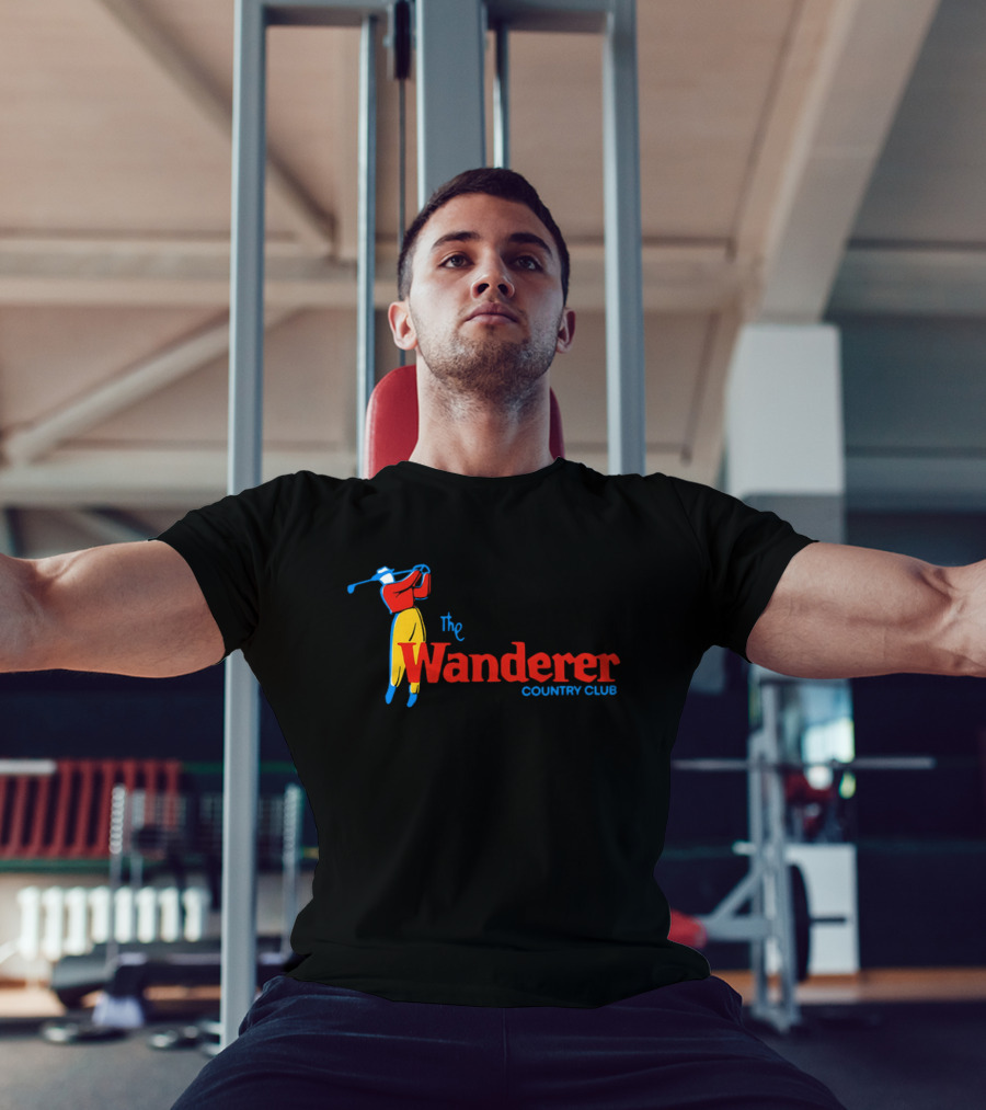 The Wanderer Country Club Golfer Swing Illustration T-Shirt