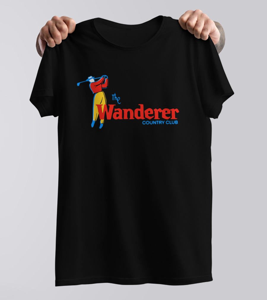 The Wanderer Country Club Golfer Swing Illustration T-Shirt