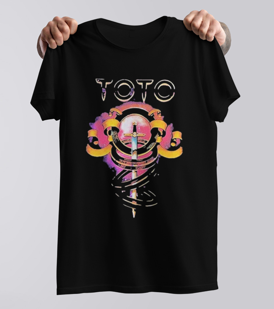 Toto 1978 Sword Iconic Band Logo Spiral Rings T-Shirt
