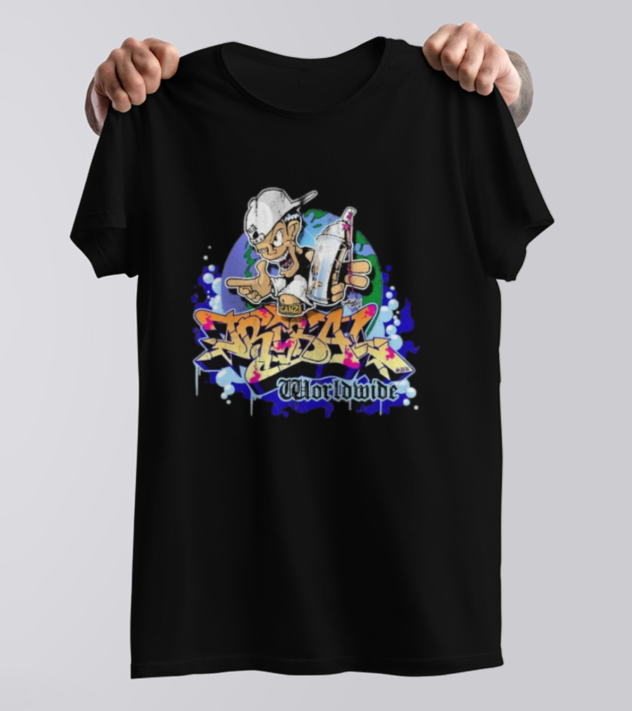 Tribal Gear Can 2 Spray Graffiti Worldwide T-Shirt