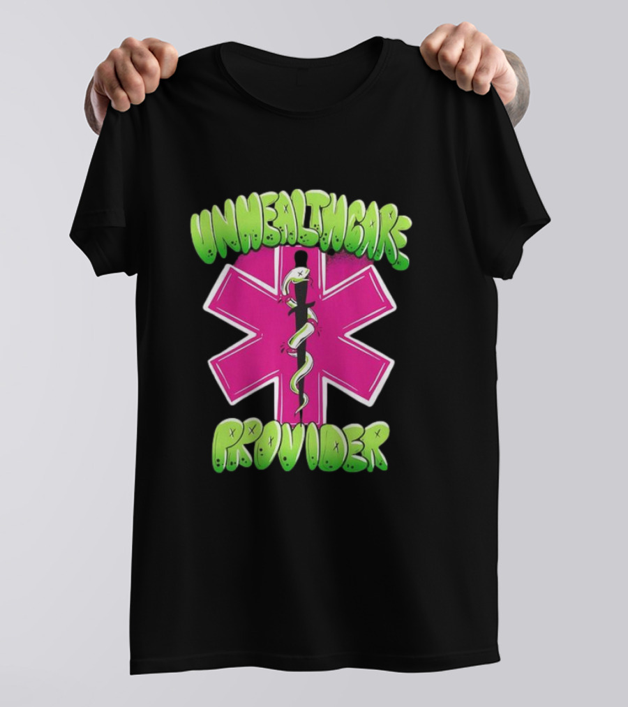 Unhealthcare Provider Graffiti Star Of Life Snake T-Shirt