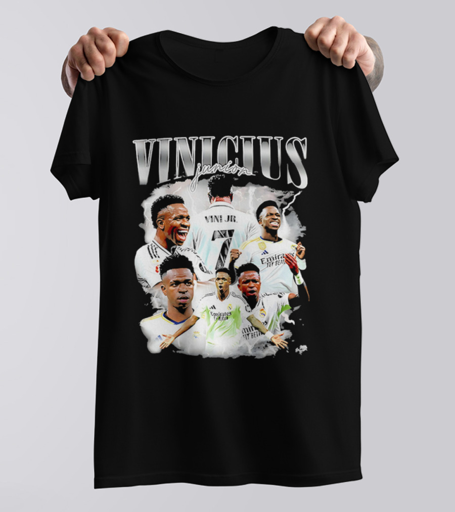 Vinicius Junior Real Madrid Footballer Montage T-Shirt