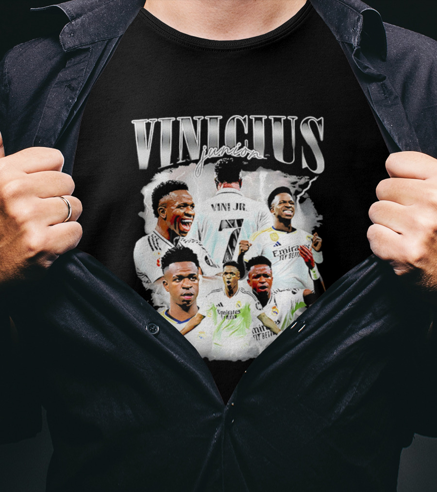 Vinicius Junior Real Madrid Footballer Montage T-Shirt