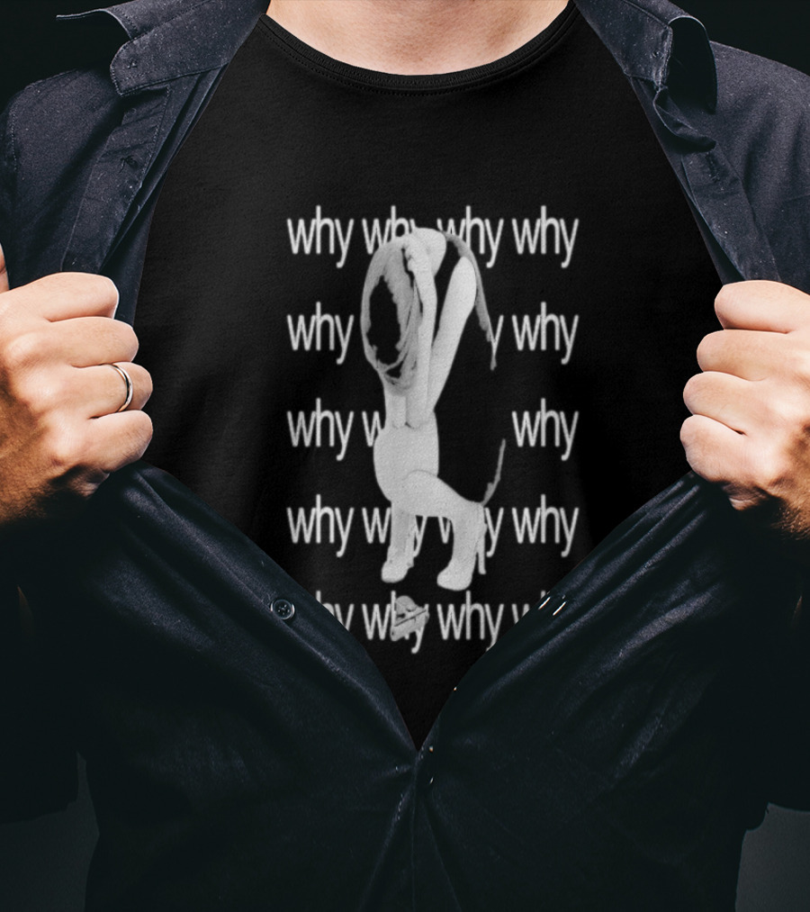 "Why Why Why Why Winy Character With Gun Disappointed" T-Shirt