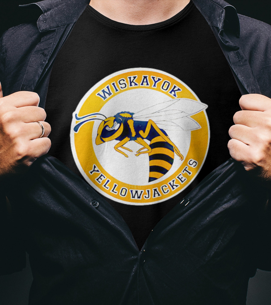 Wiskayok Yellowjackets Buzzing Insect Emblem T-Shirt