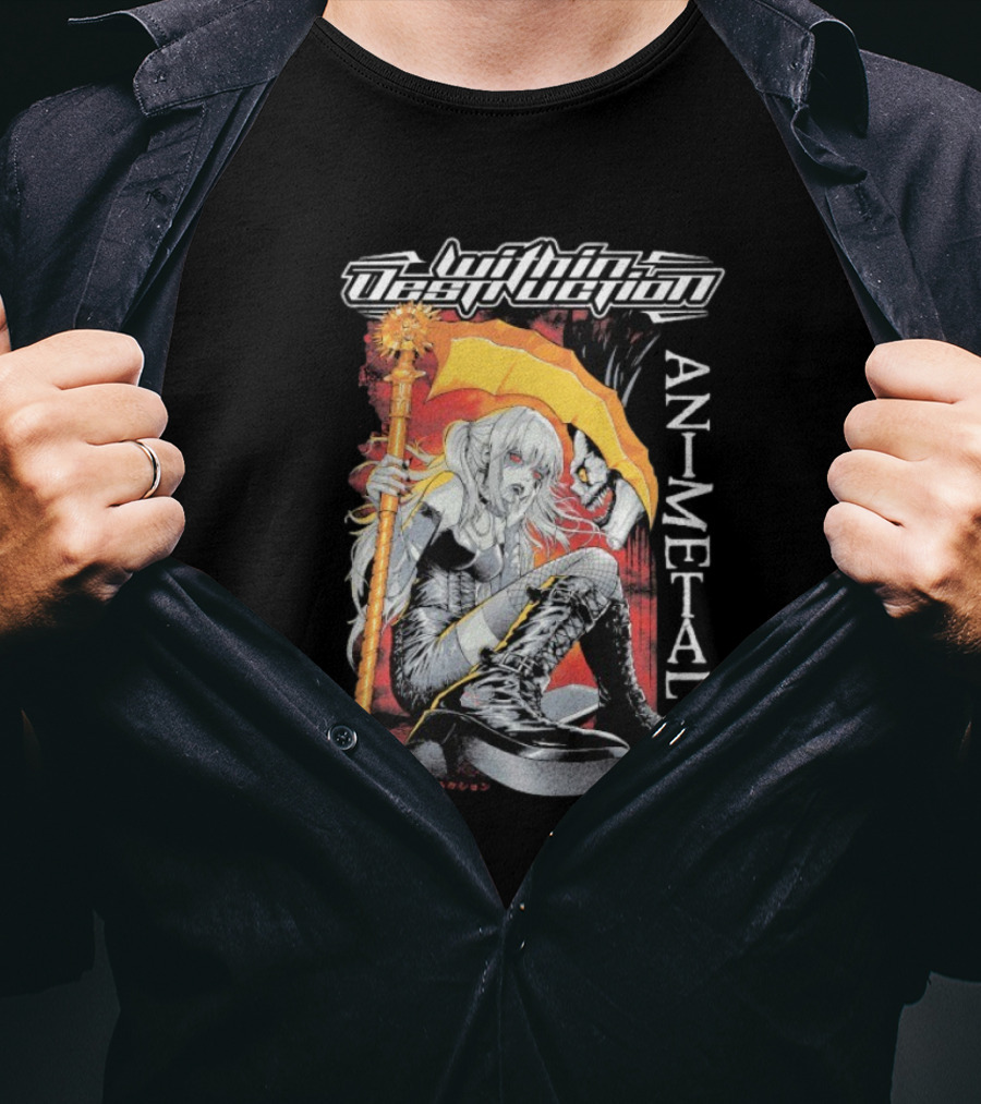 Within Destruction Misa Animetal Ryuk Death Note Anime Crossover T-Shirt