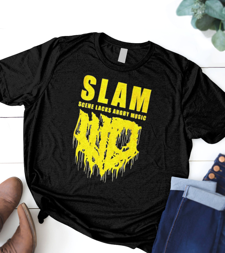 Slam Scene Lacks Angry Music Dripping Graphic T-Shirt