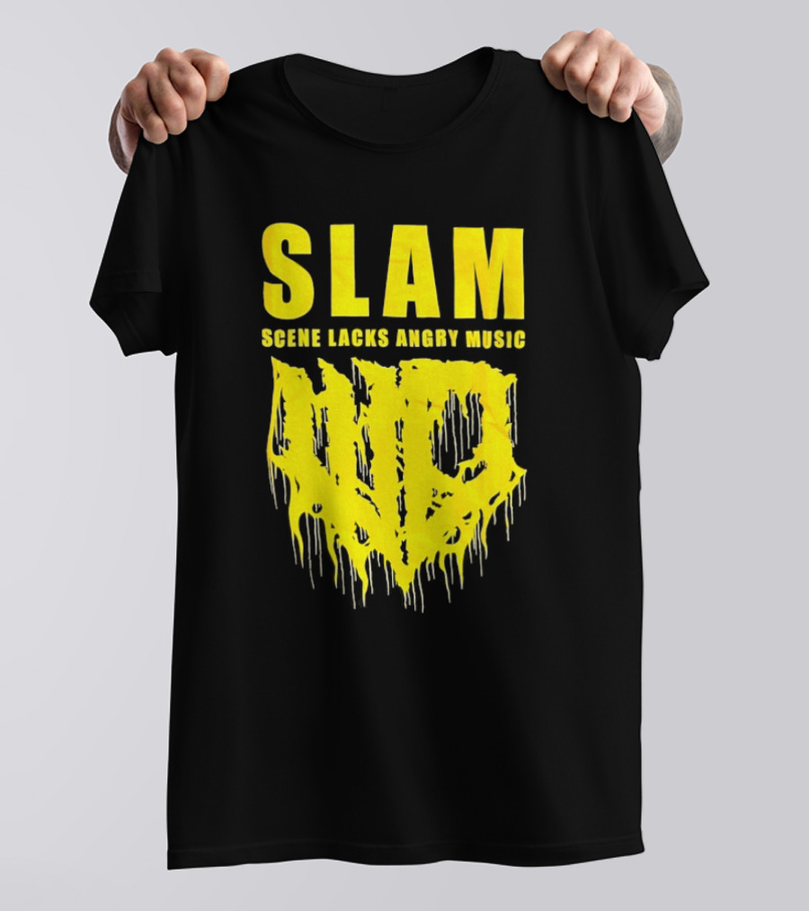 Slam Scene Lacks Angry Music Dripping Graphic T-Shirt