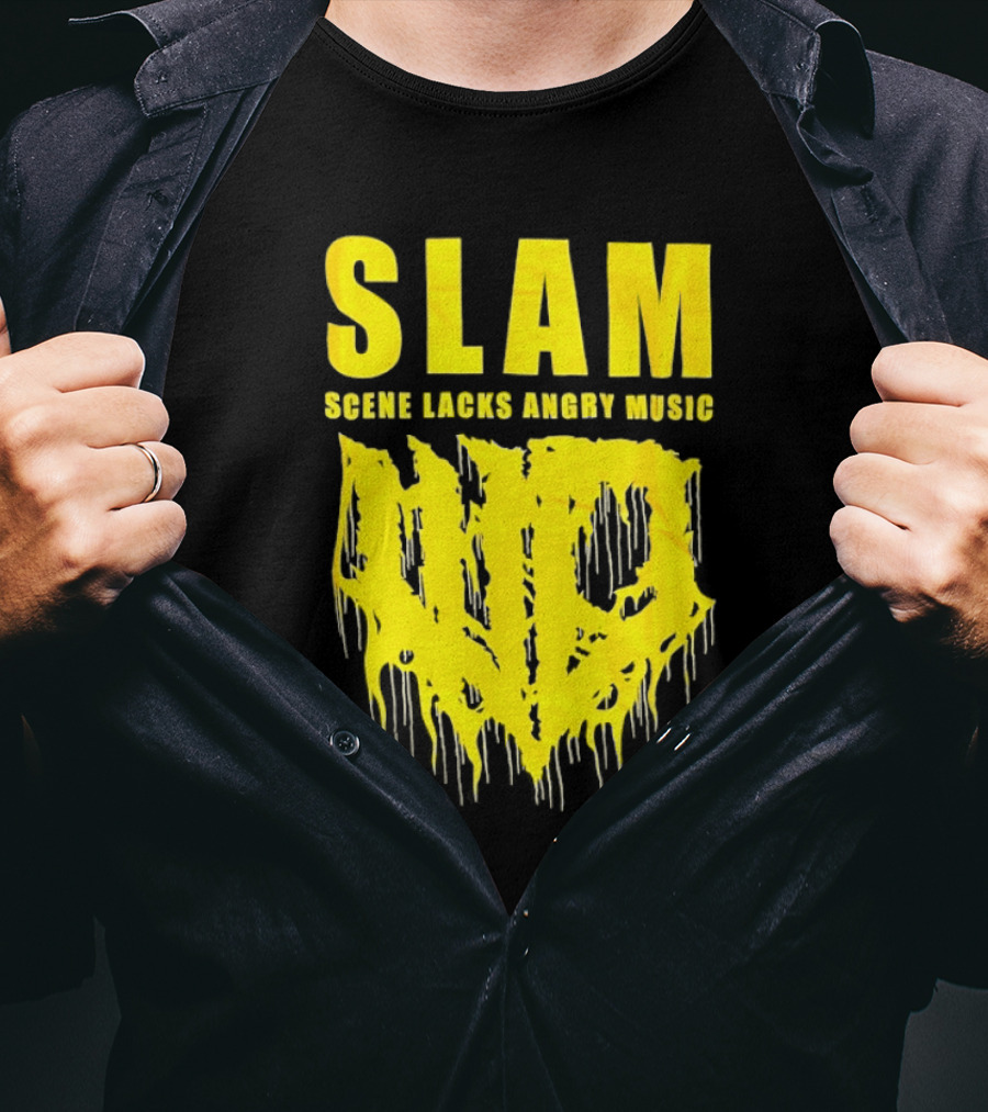 Slam Scene Lacks Angry Music Dripping Graphic T-Shirt