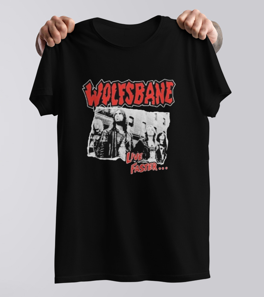 Wolfsbane Live Faster I Was There Photo Collage T-Shirt