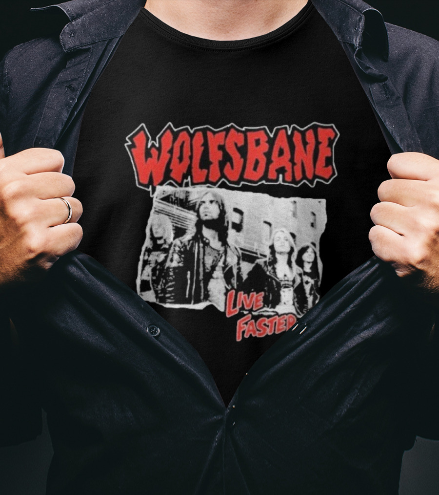 Wolfsbane Live Faster I Was There Photo Collage T-Shirt