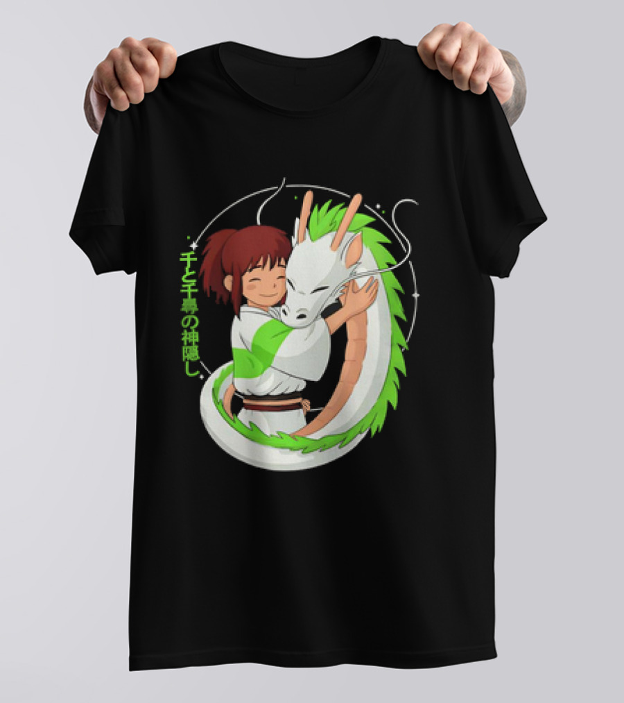 Spirited Away Haku And Chihiro Hug Embrace T-Shirt