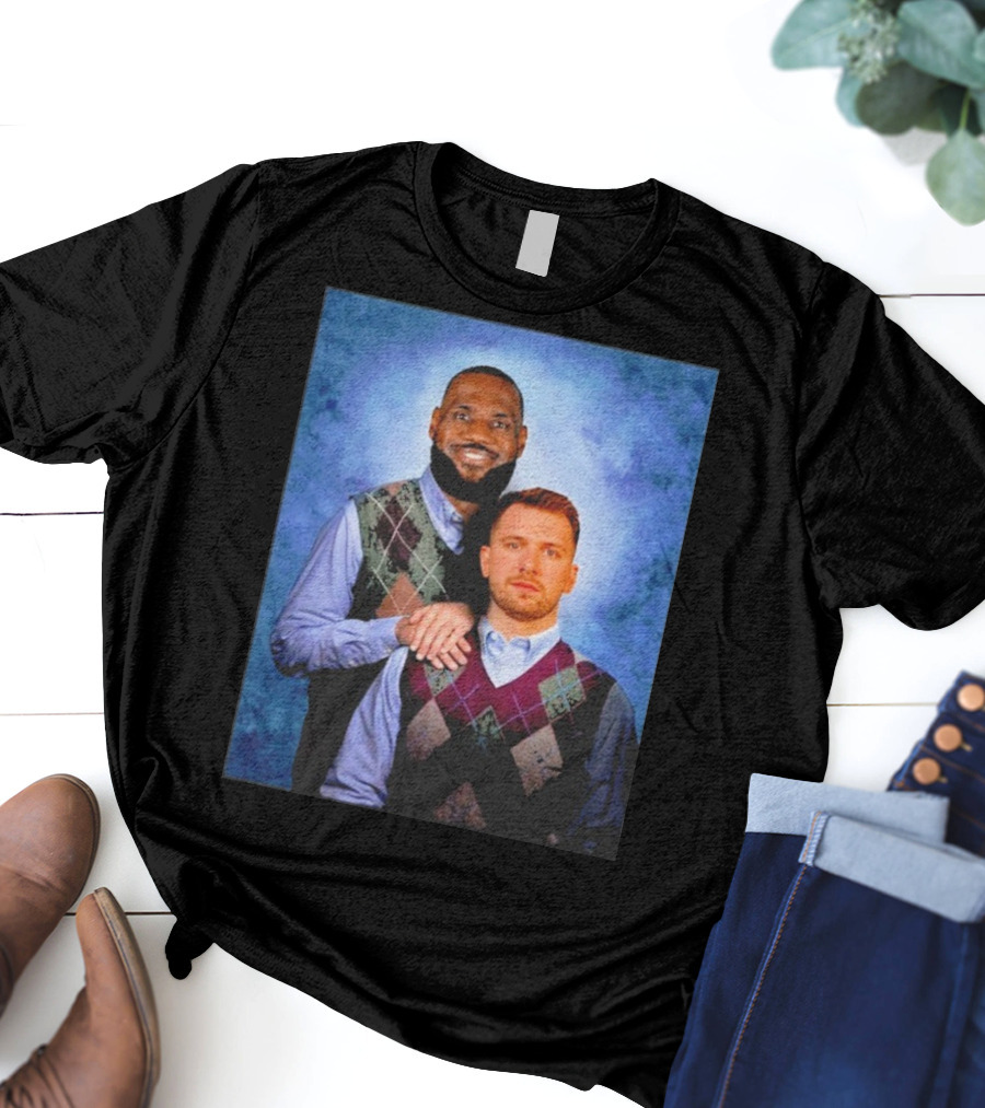 Step Brothers Luka Doncic Lebron James Argyle Sweater Duo T-Shirt