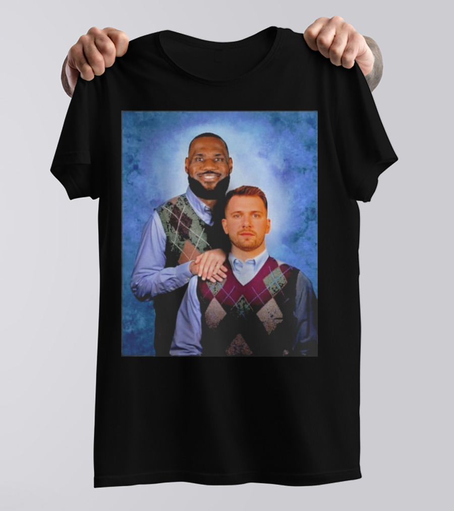 Step Brothers Luka Doncic Lebron James Argyle Sweater Duo T-Shirt