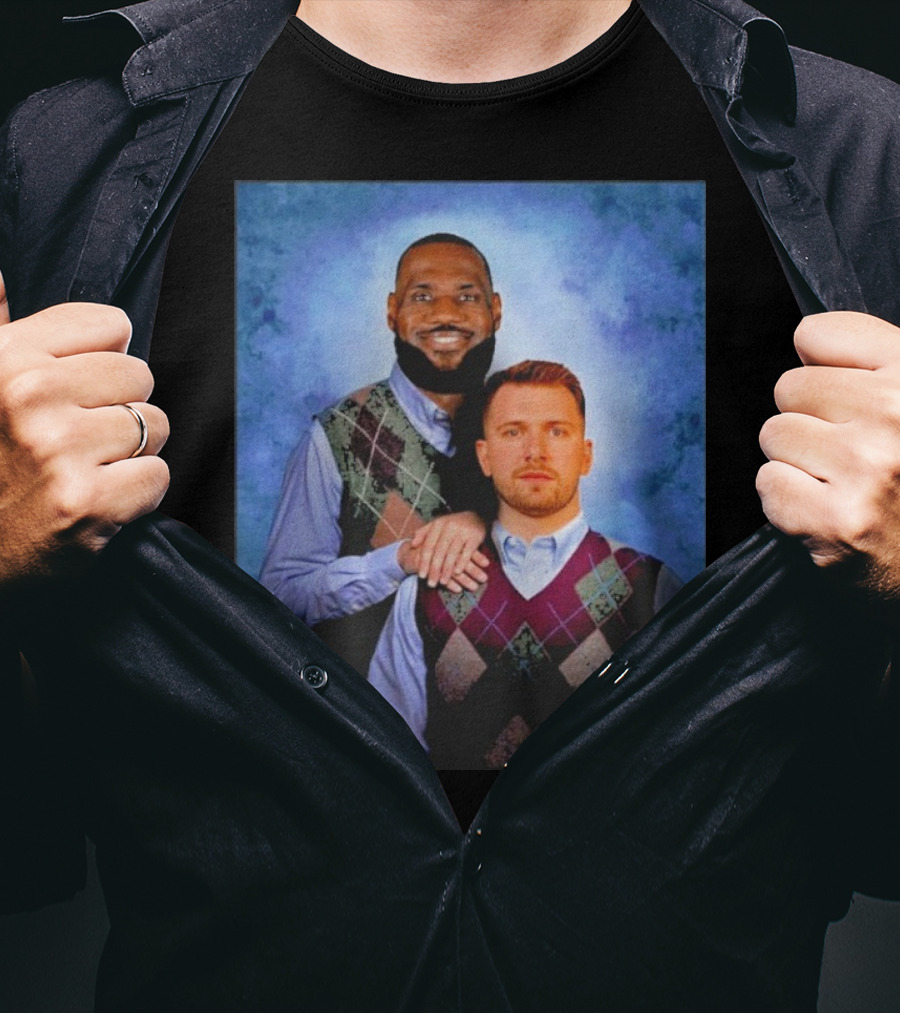 Step Brothers Luka Doncic Lebron James Argyle Sweater Duo T-Shirt