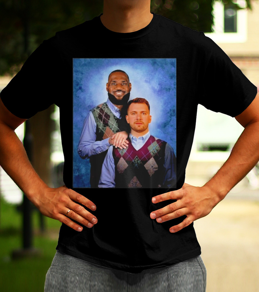Step Brothers Luka Doncic Lebron James Argyle Sweater Duo T-Shirt