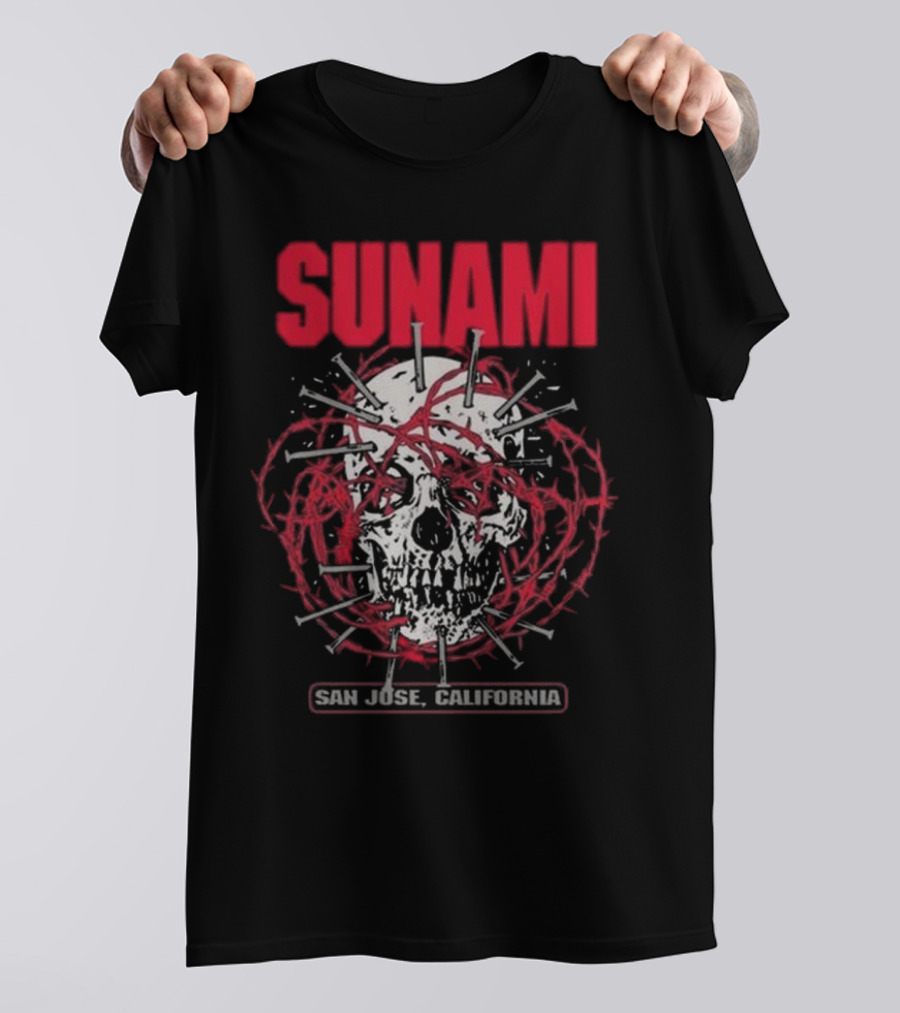 Sunami Skull San Jose California T-Shirt