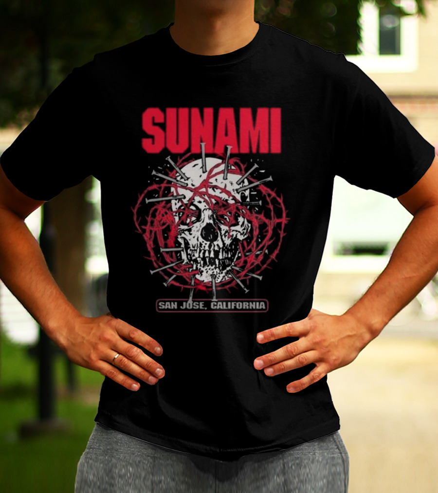 Sunami Skull San Jose California T-Shirt