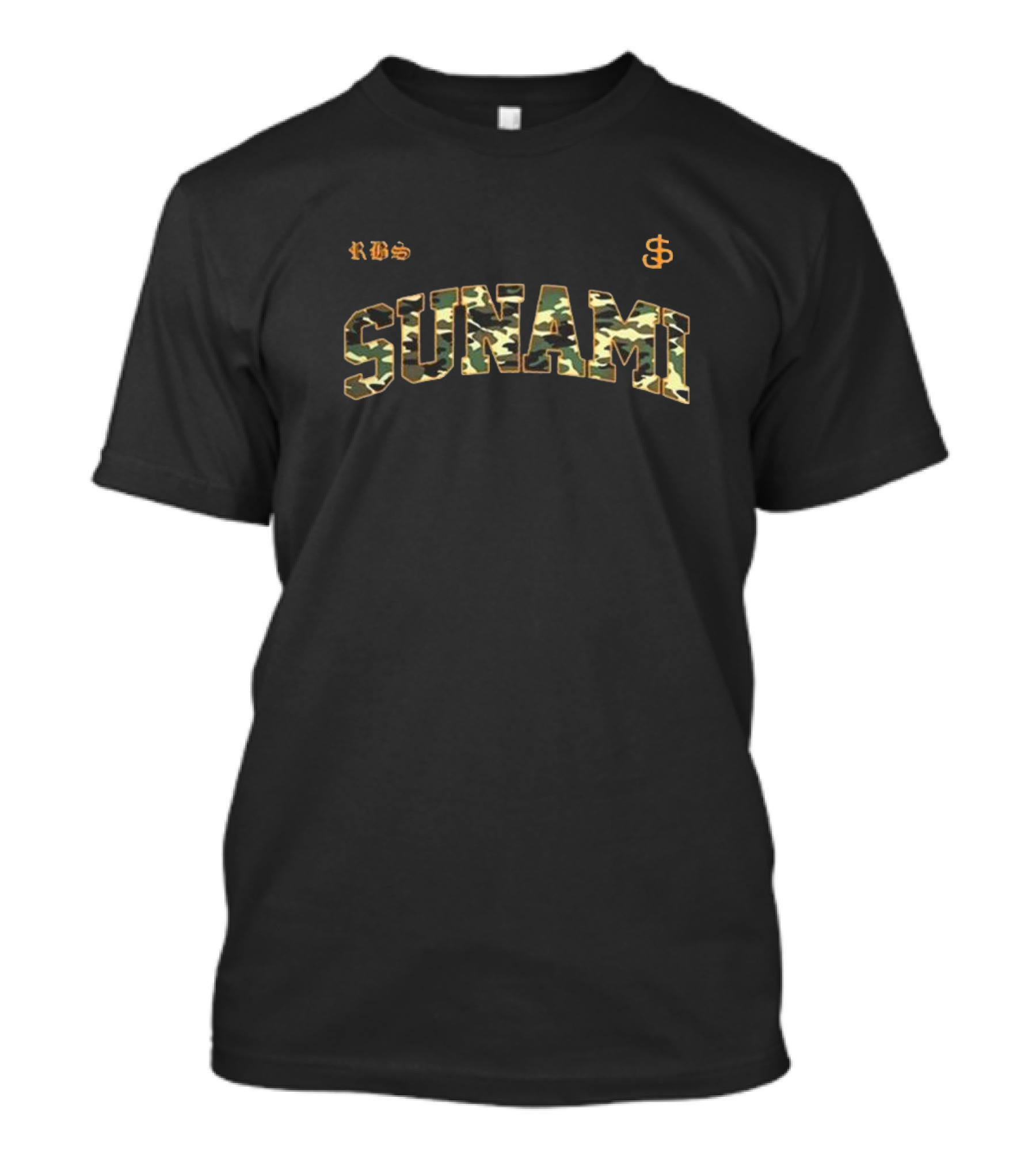 SUNAMI Varsity Camo Dollar Sign Style T-Shirt