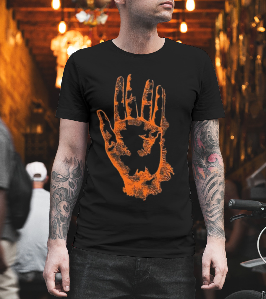 Tamino Sanctuary Handprint Symbol Burning Orange T-Shirt
