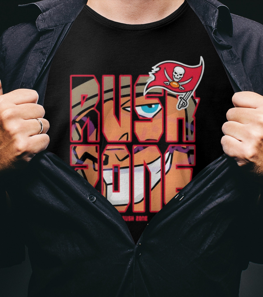 Tampa Bay Buccaneers Rush Zone Cartoon NFL T-Shirt