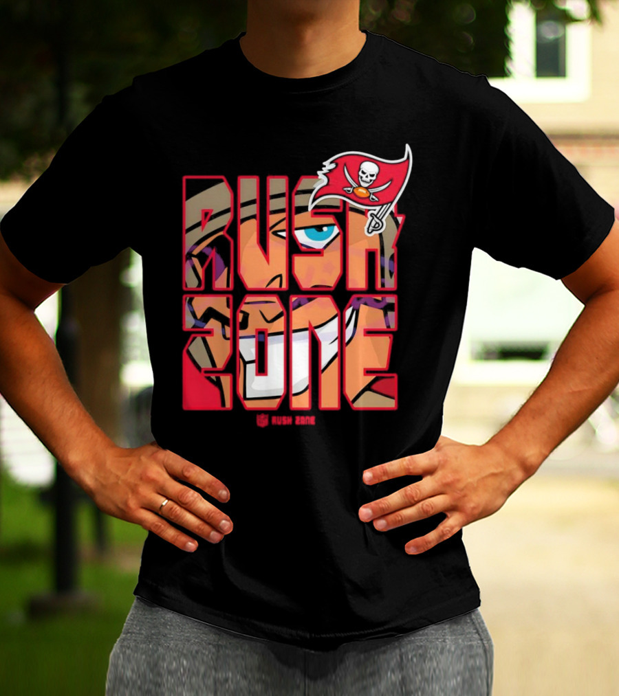 Tampa Bay Buccaneers Rush Zone Cartoon NFL T-Shirt