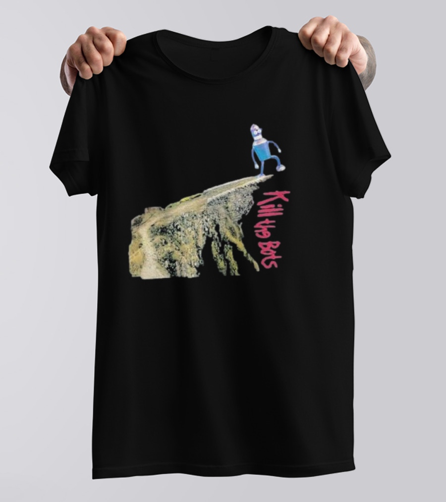 Tari Is For Humans Kill The Bots Robot On Cliff Edge T-Shirt