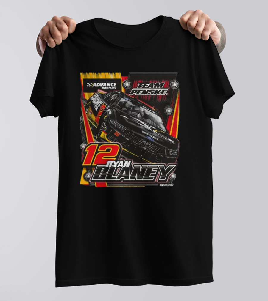 Advance Auto Parts Team Penske Ryan Blaney 12 NASCAR T-Shirt