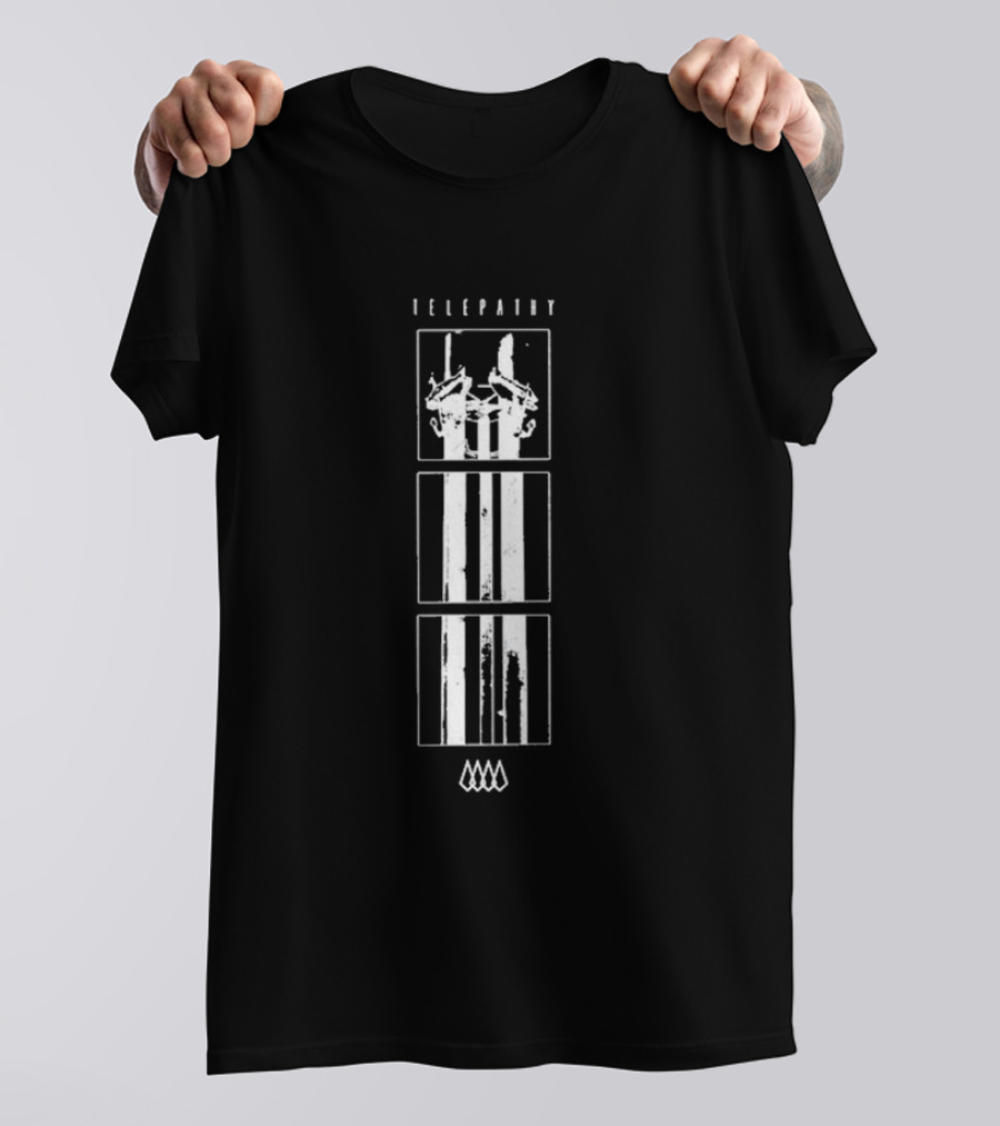 Telepathy Squares Elemental Pillars And Flames T-Shirt
