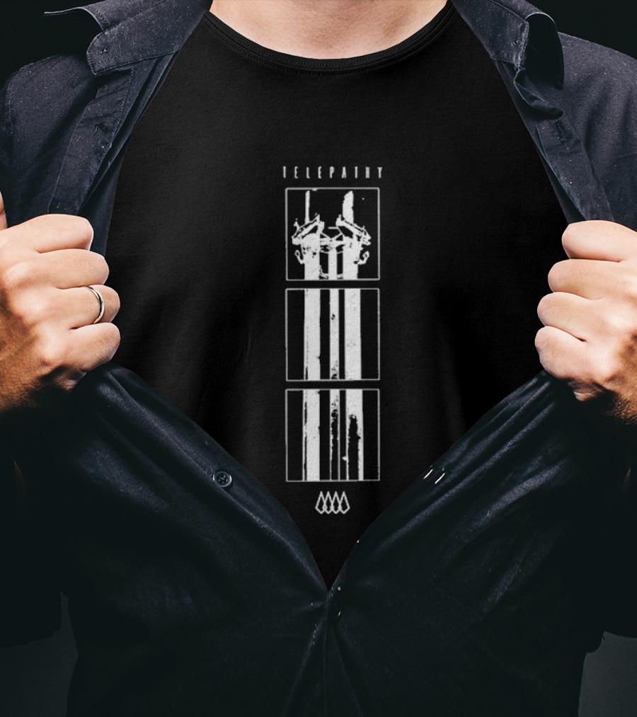 Telepathy Squares Elemental Pillars And Flames T-Shirt