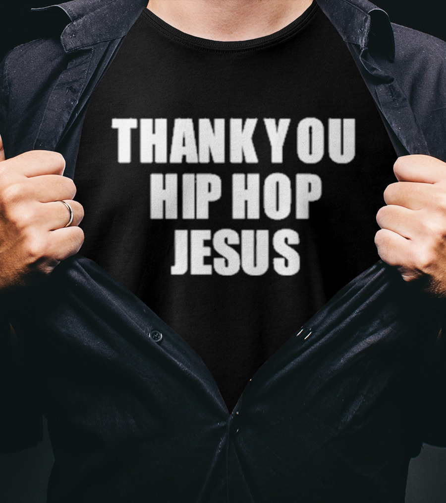 Thank You Hip Hop Jesus Bold Text Statement T-Shirt