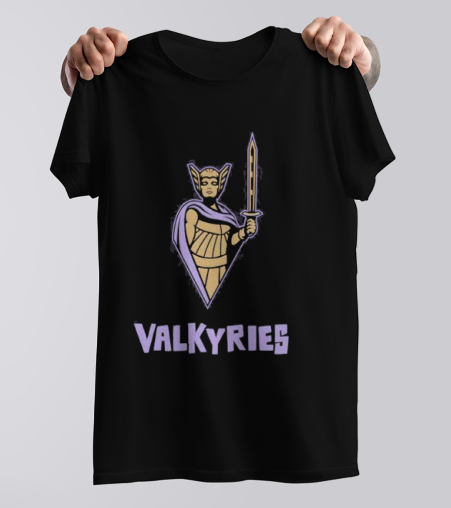 Golden State Valkyries Purple Warrior Sword Icon T-Shirt