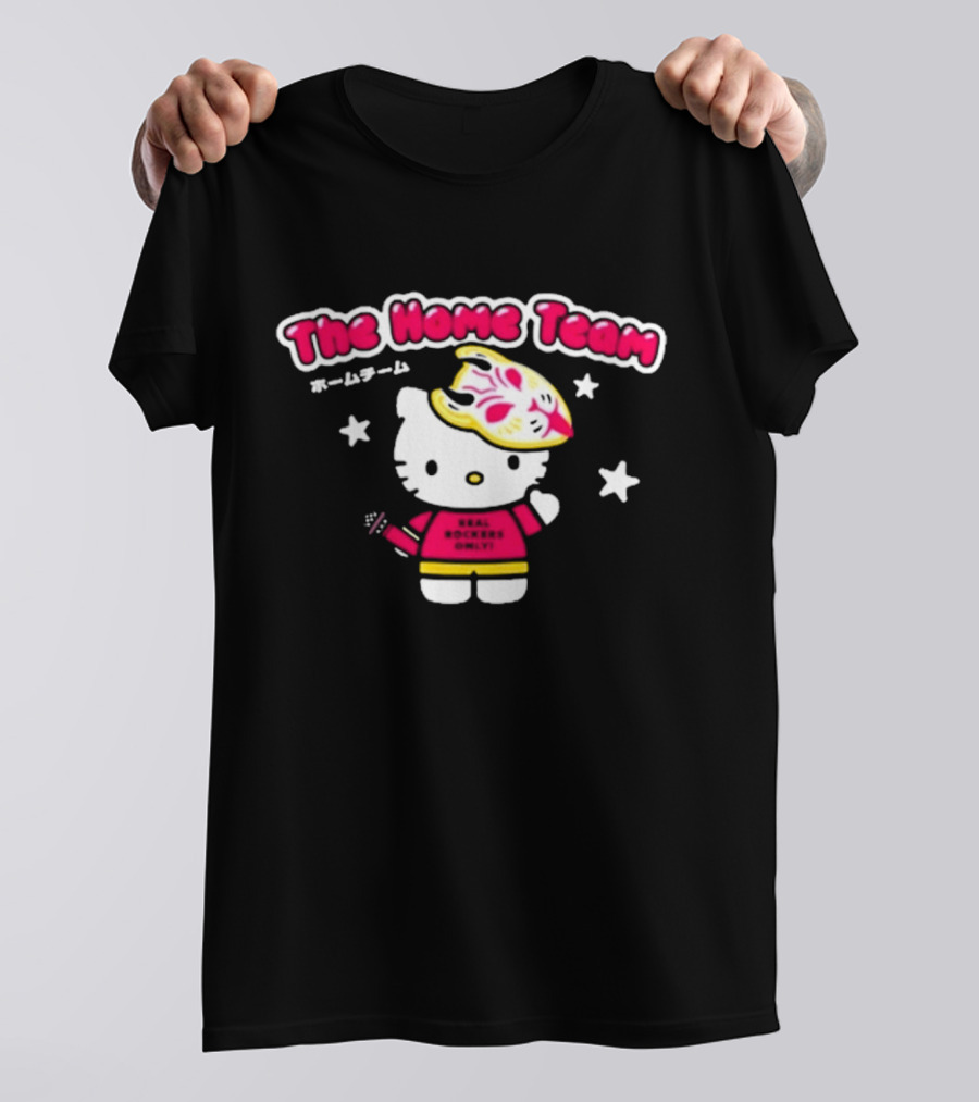 The Home Team Hello Kitty With Oni Mask And Stars T-Shirt