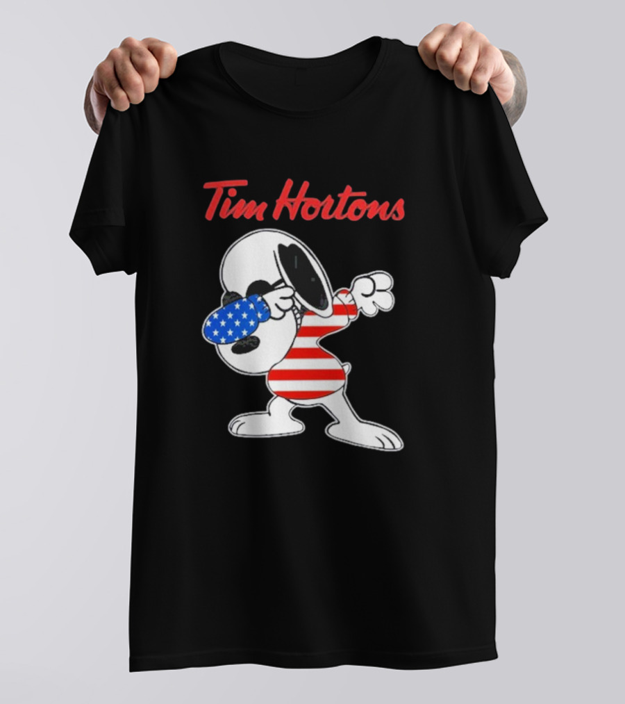 Tim Hortons Snoopy Dabbing American T-Shirt