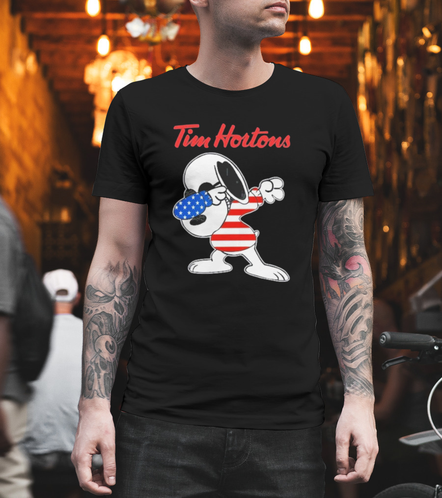 Tim Hortons Snoopy Dabbing American T-Shirt